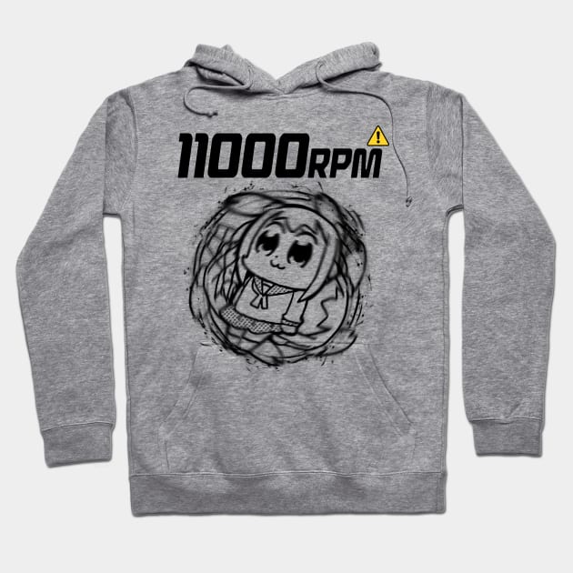 Pop Team Epic - 11000 RPM Hoodie by TobiGL